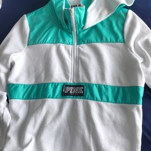 Hooded half zip Pink Victoria’s Secret